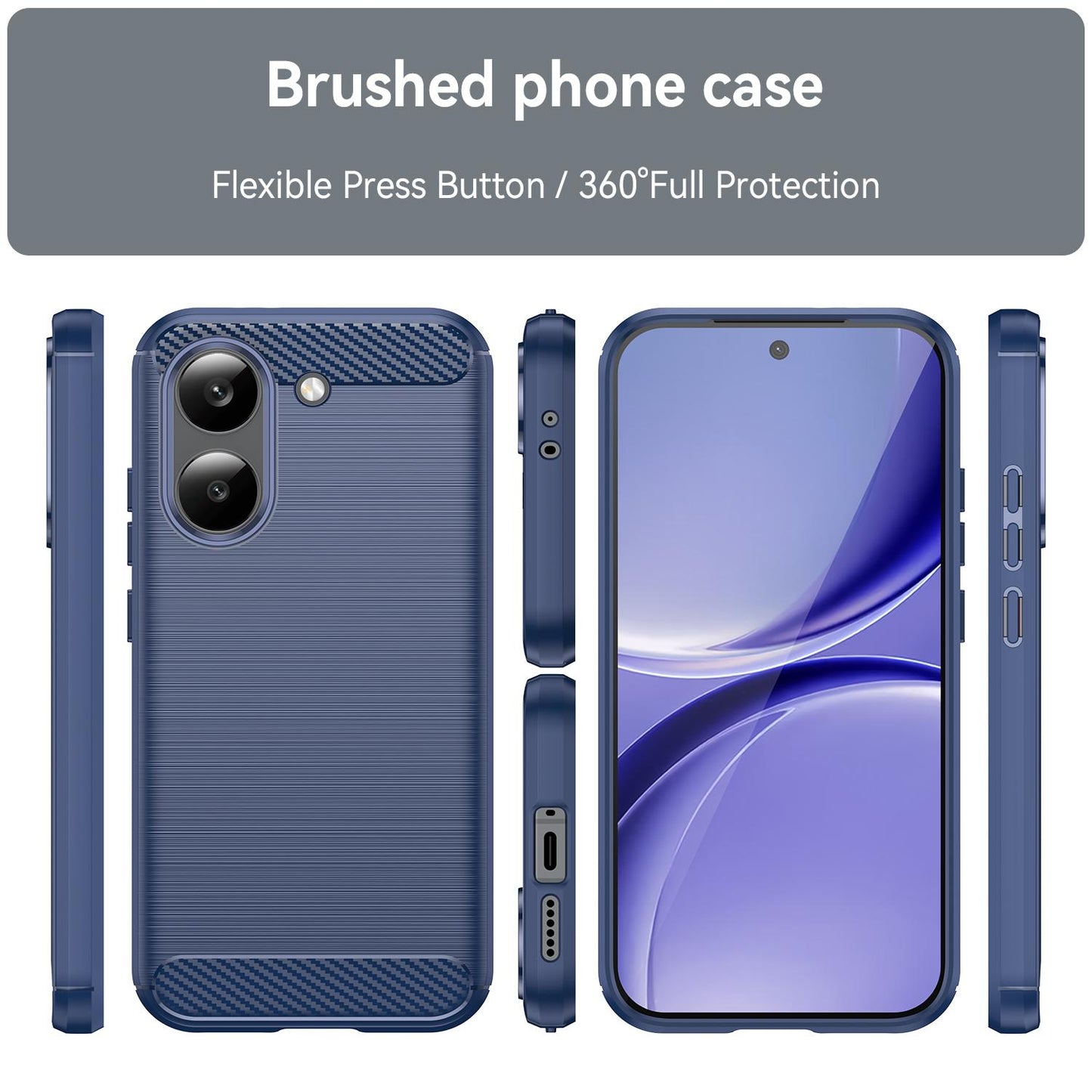 Xiaomi Poco X8 Pro 5G Carbon Fiber Brushed Texture TPU Protective Phone Case Shockproof Slim Cover