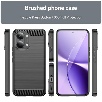Xiaomi Poco X8 Pro Max 5G Carbon Fiber Brushed Texture TPU Protective Phone Case Shockproof Slim Cover