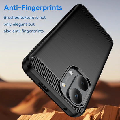 Xiaomi Poco X8 Pro Max 5G Carbon Fiber Brushed Texture TPU Protective Phone Case Shockproof Slim Cover