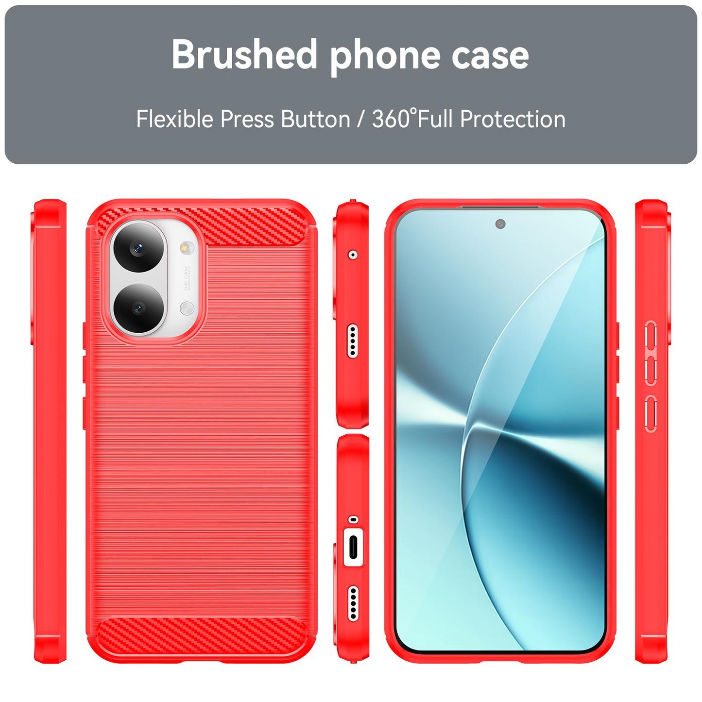 Xiaomi Poco X8 Pro Max 5G Carbon Fiber Brushed Texture TPU Protective Phone Case Shockproof Slim Cover
