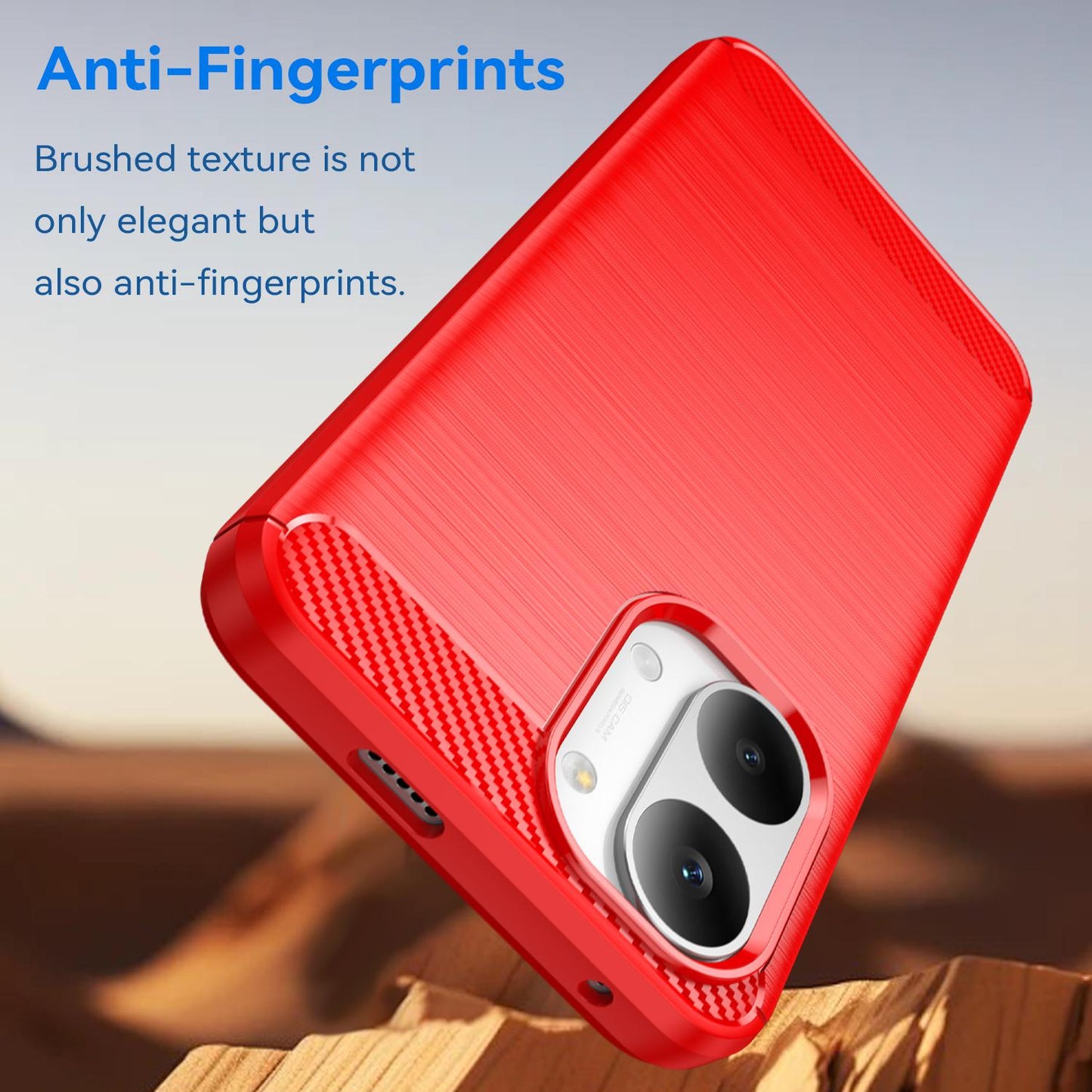 Xiaomi Poco X8 Pro Max 5G Carbon Fiber Brushed Texture TPU Protective Phone Case Shockproof Slim Cover