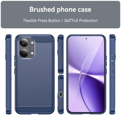 Xiaomi Poco X8 Pro Max 5G Carbon Fiber Brushed Texture TPU Protective Phone Case Shockproof Slim Cover