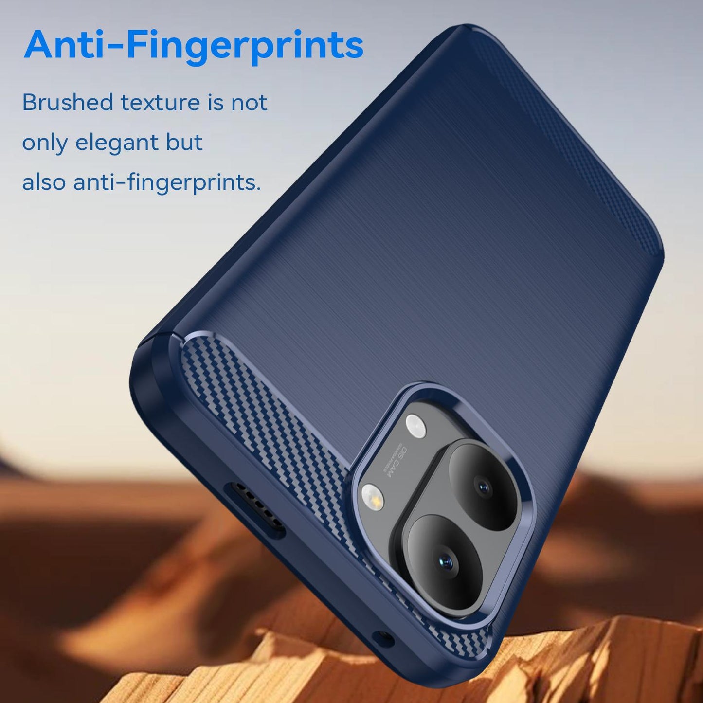 Xiaomi Poco X8 Pro Max 5G Carbon Fiber Brushed Texture TPU Protective Phone Case Shockproof Slim Cover
