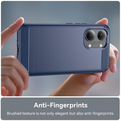 Xiaomi Poco X8 Pro Max 5G Carbon Fiber Brushed Texture TPU Protective Phone Case Shockproof Slim Cover