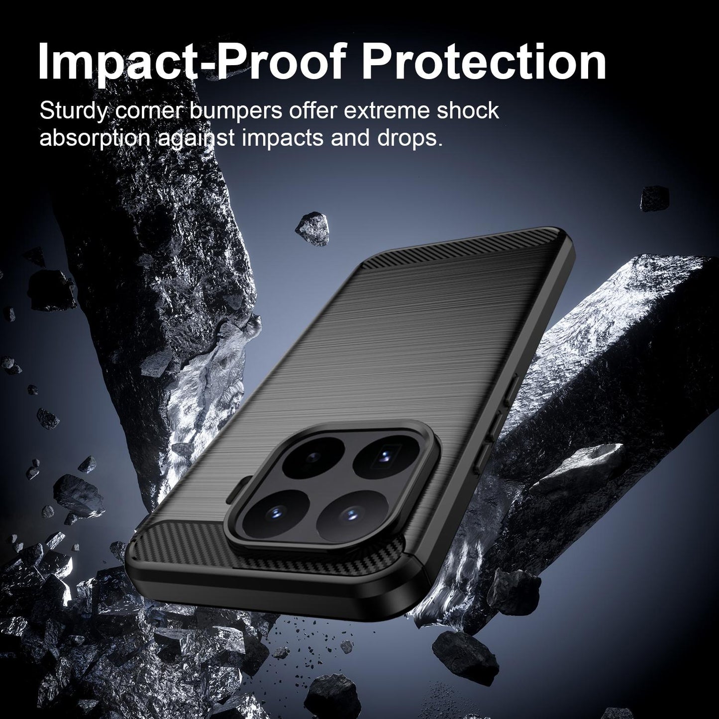 Xiaomi 17T Pro 5G Carbon Fiber Brushed Texture TPU Protective Phone Case Shockproof Slim Cover