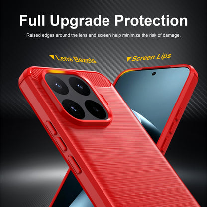 Xiaomi 17T Pro 5G Carbon Fiber Brushed Texture TPU Protective Phone Case Shockproof Slim Cover
