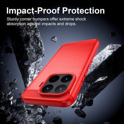 Xiaomi 17T Pro 5G Carbon Fiber Brushed Texture TPU Protective Phone Case Shockproof Slim Cover