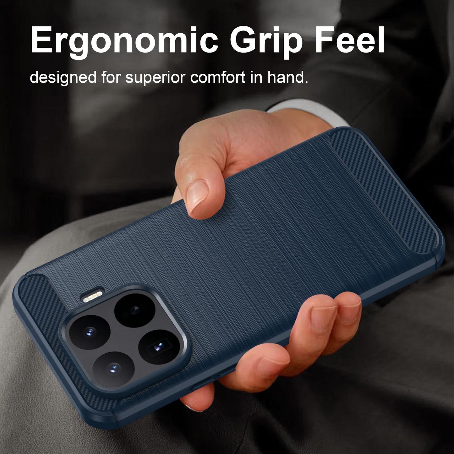 Xiaomi 17T Pro 5G Carbon Fiber Brushed Texture TPU Protective Phone Case Shockproof Slim Cover
