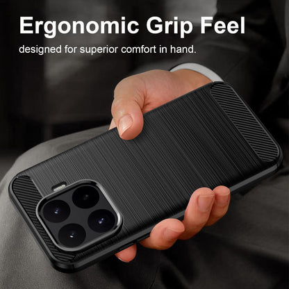 Xiaomi 17T 5G Carbon Fiber Brushed Texture TPU Protective Phone Case Shockproof Slim Cover