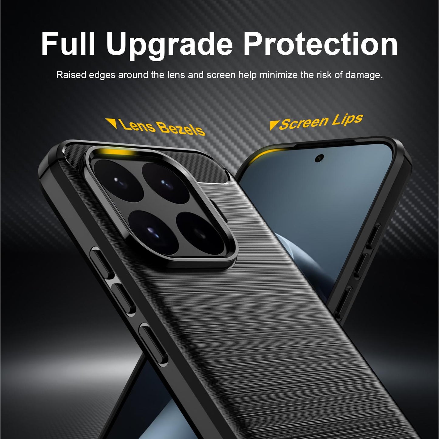 Xiaomi 17T 5G Carbon Fiber Brushed Texture TPU Protective Phone Case Shockproof Slim Cover