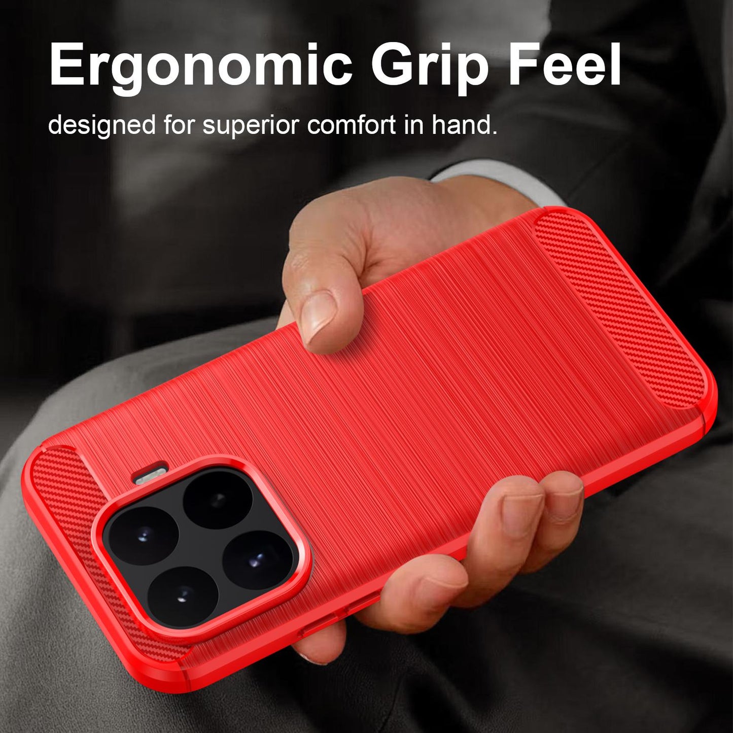 Xiaomi 17T 5G Carbon Fiber Brushed Texture TPU Protective Phone Case Shockproof Slim Cover