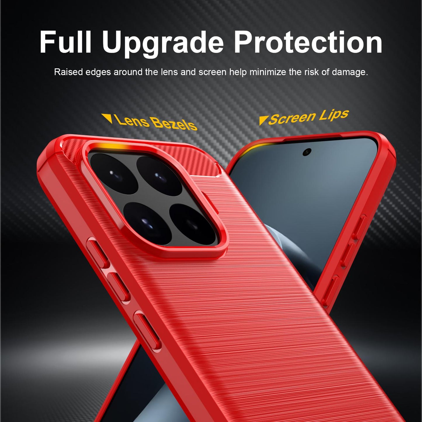 Xiaomi 17T 5G Carbon Fiber Brushed Texture TPU Protective Phone Case Shockproof Slim Cover