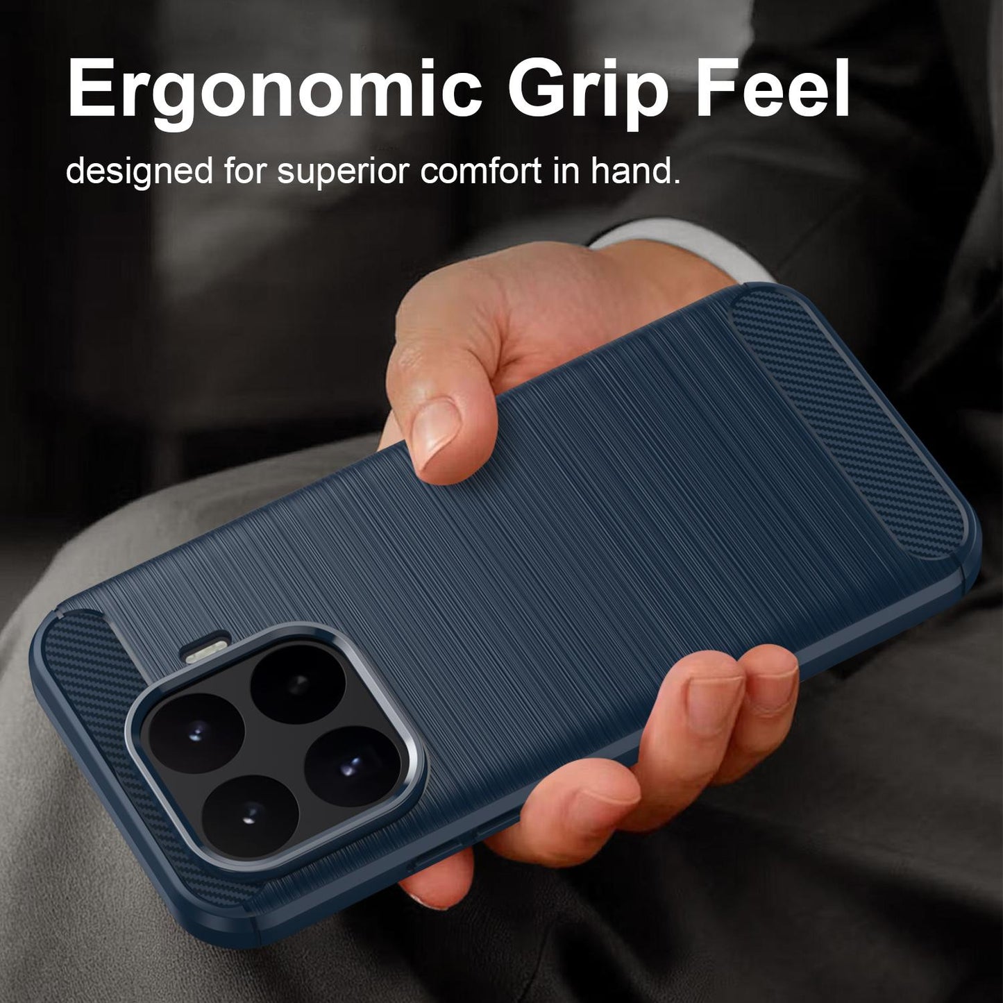 Xiaomi 17T 5G Carbon Fiber Brushed Texture TPU Protective Phone Case Shockproof Slim Cover