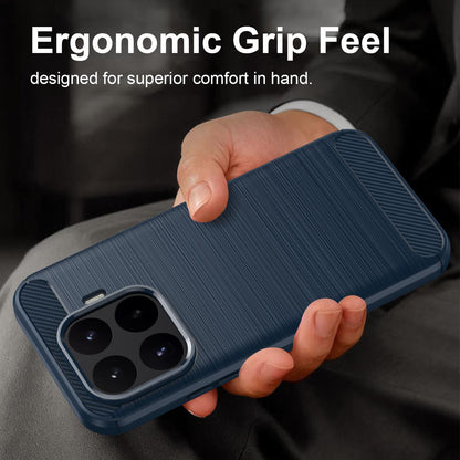 Xiaomi 17T 5G Carbon Fiber Brushed Texture TPU Protective Phone Case Shockproof Slim Cover