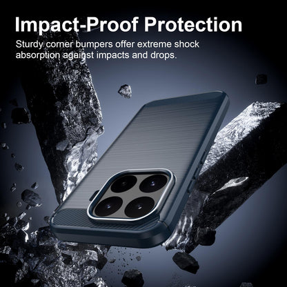 Xiaomi 17T 5G Carbon Fiber Brushed Texture TPU Protective Phone Case Shockproof Slim Cover