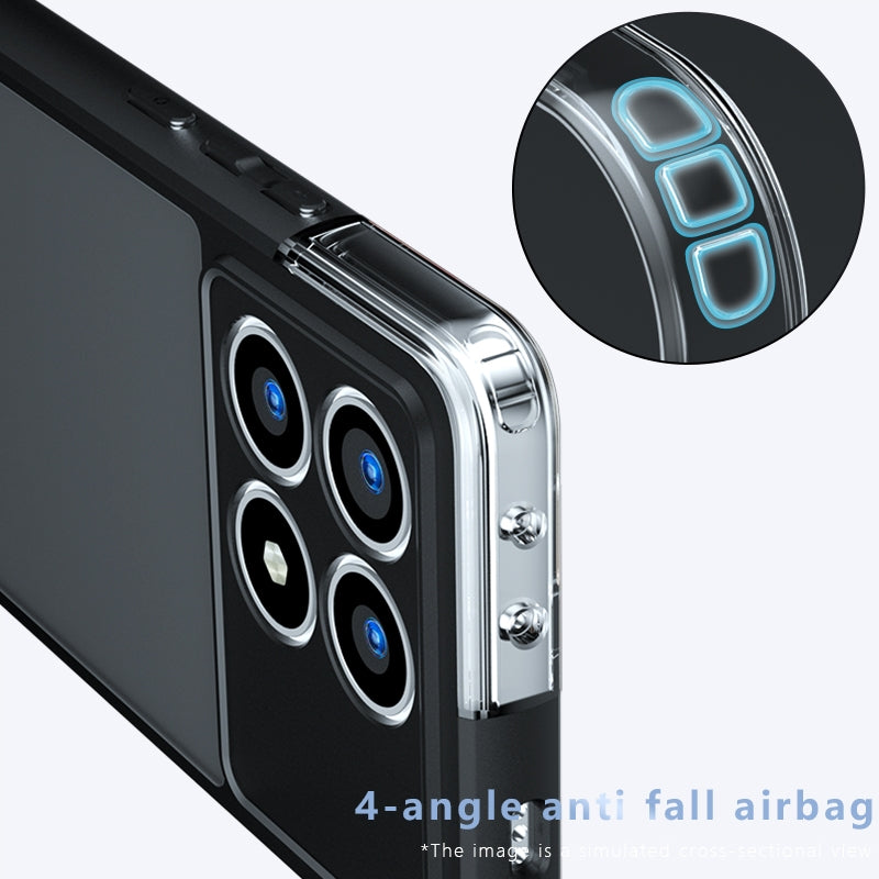 Xiaomi Poco F6 Pro Armor Precise Hole PC Hybrid TPU Phone Case with Full Protection Shockproof Cover