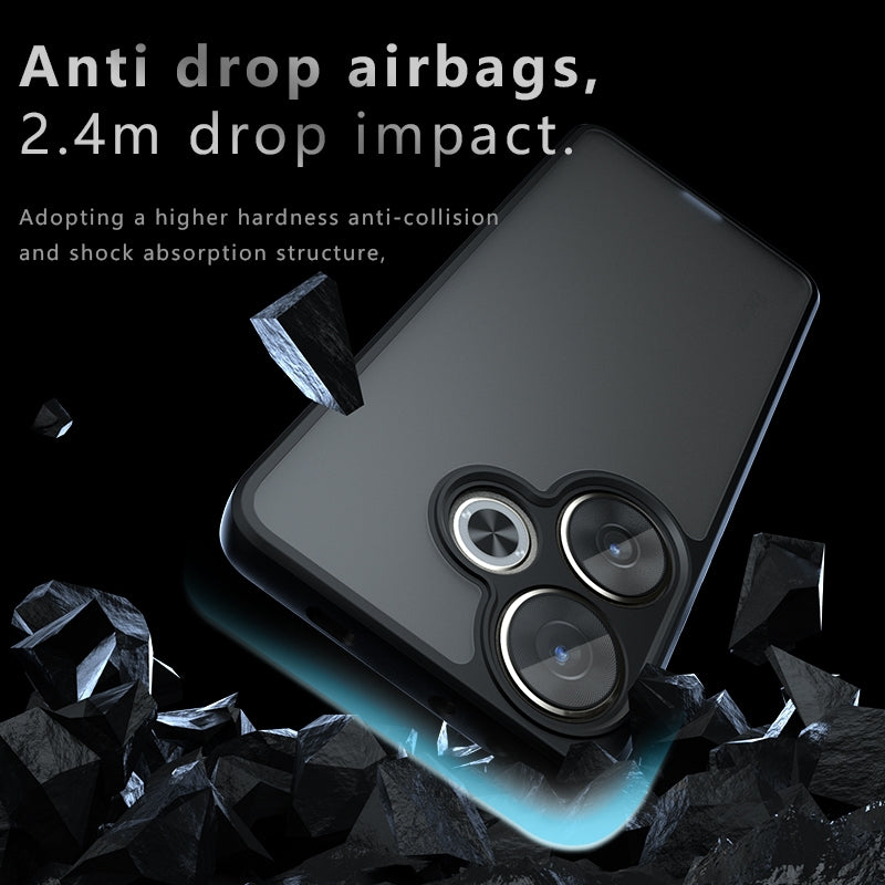 Xiaomi Poco F6 Armor Precise Hole PC Hybrid TPU Phone Case with Full Protection Shockproof Cover