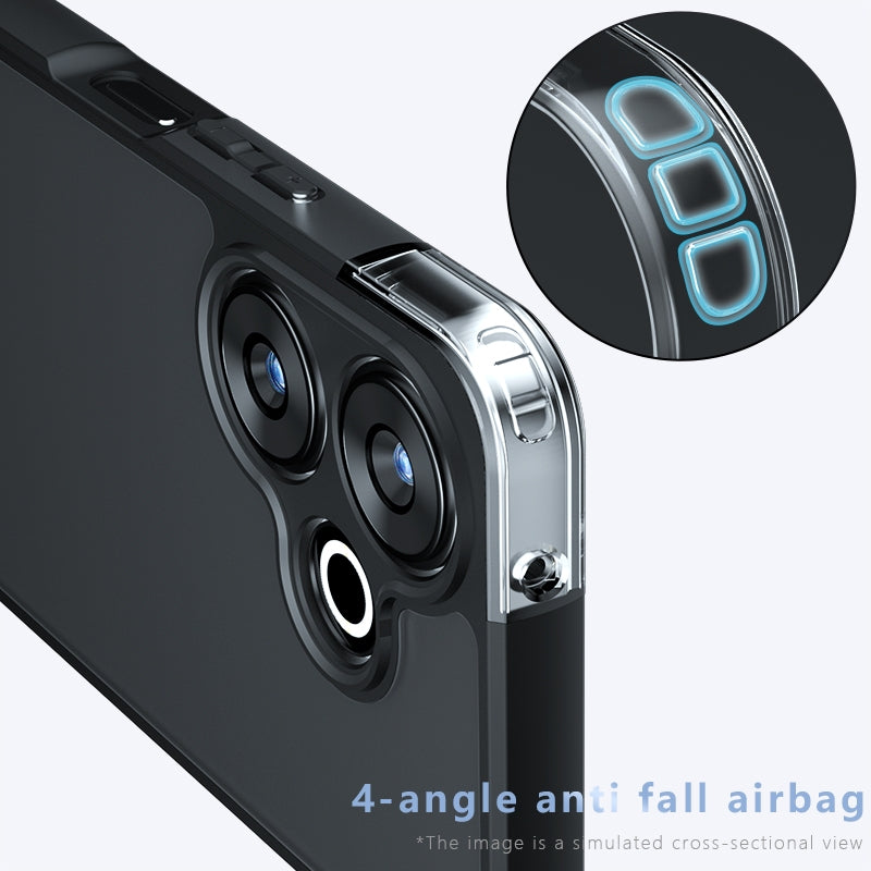 Xiaomi Poco M6 4G Armor Precise Hole PC Hybrid TPU Phone Case with Full Protection Shockproof Cover