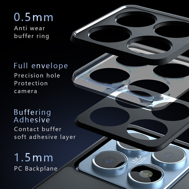 Xiaomi 14T Pro Armor Precise Hole PC Hybrid TPU Phone Case with Full Protection Shockproof Cover