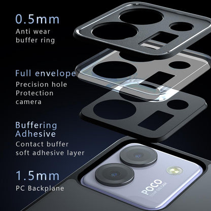 Xiaomi Poco M7 Pro 5G Armor Precise Hole PC Hybrid TPU Phone Case with Full Protection Shockproof Cover