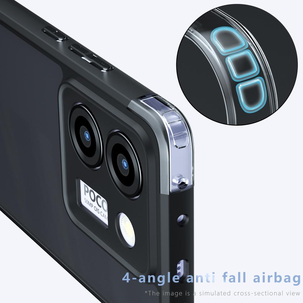 Xiaomi Poco M7 Pro 5G Armor Precise Hole PC Hybrid TPU Phone Case with Full Protection Shockproof Cover
