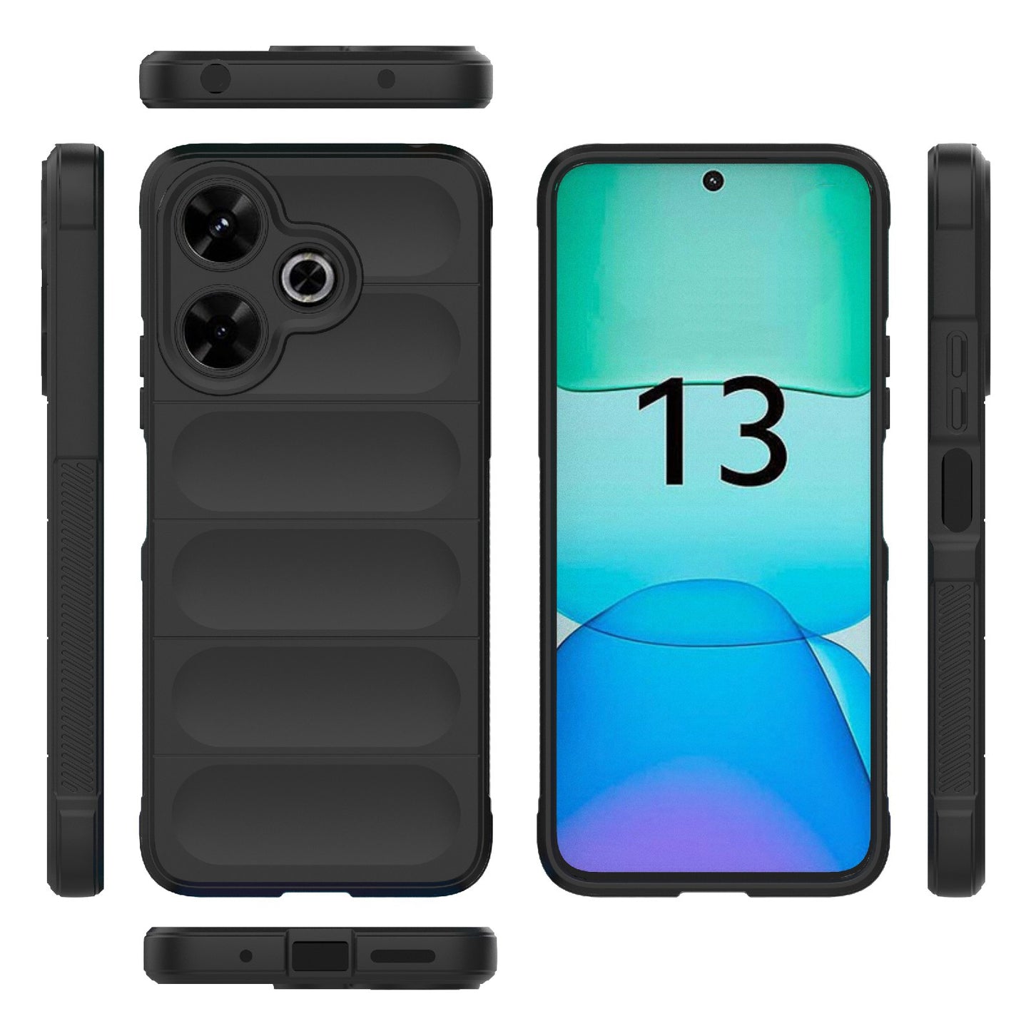 Redmi 13 4G Global Shock Absorbent Magic Shield TPU + Flannel Phone Case, Featuring Ridged Drop Protection, Bright Colours & Easy Access