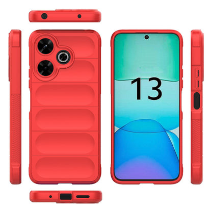 Redmi 13 4G Global Shock Absorbent Magic Shield TPU + Flannel Phone Case, Featuring Ridged Drop Protection, Bright Colours & Easy Access