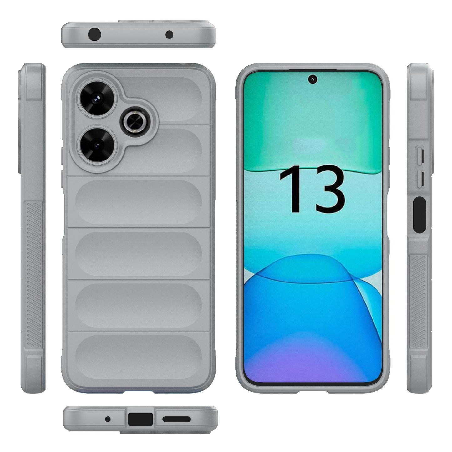 Redmi 13 4G Global Shock Absorbent Magic Shield TPU + Flannel Phone Case, Featuring Ridged Drop Protection, Bright Colours & Easy Access