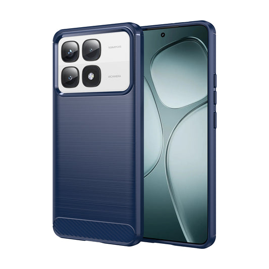 Xiaomi 14T Carbon Fiber Brushed Texture TPU Protective Phone Case Shockproof Slim Cover