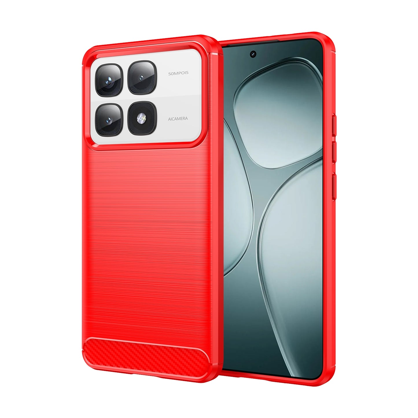Xiaomi 14T Carbon Fiber Brushed Texture TPU Protective Phone Case Shockproof Slim Cover