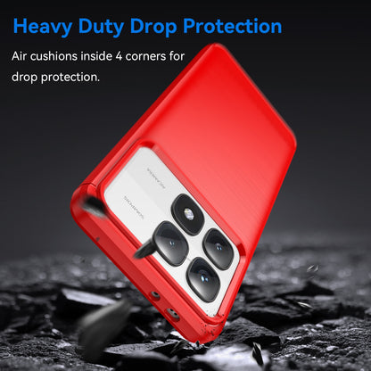 Xiaomi 14T Carbon Fiber Brushed Texture TPU Protective Phone Case Shockproof Slim Cover
