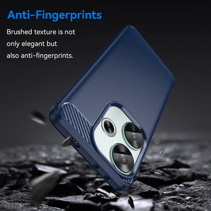 Xiaomi Poco F6 Carbon Fiber Brushed Texture TPU Protective Phone Case Shockproof Slim Cover