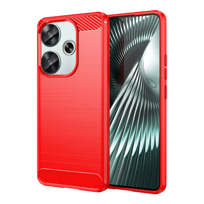 Xiaomi Poco F6 Carbon Fiber Brushed Texture TPU Protective Phone Case Shockproof Slim Cover