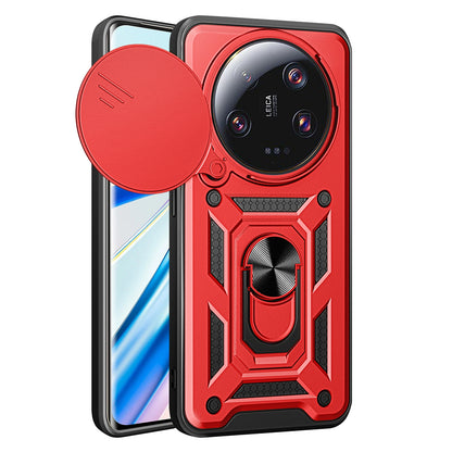 Xiaomi 13 Ultra Sliding Camera Cover Magnetic Ring Stand Shockproof TPU + PC Protective Phone Case
