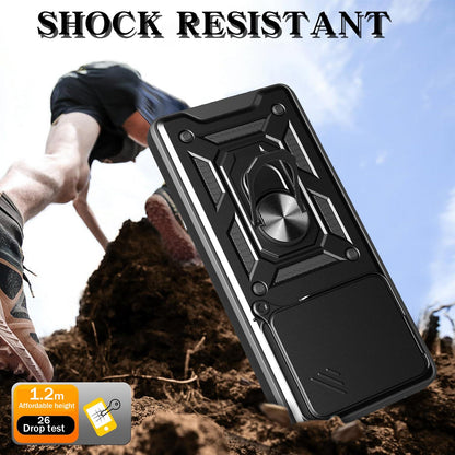 Xiaomi 15 Sliding Camera Cover Magnetic Ring Stand Shockproof TPU + PC Protective Phone Case