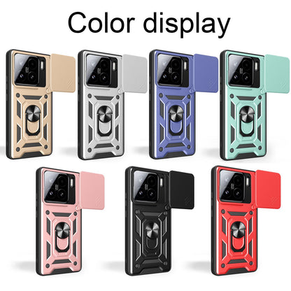 Xiaomi 15 Sliding Camera Cover Magnetic Ring Stand Shockproof TPU + PC Protective Phone Case