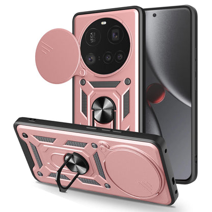 Xiaomi 15 Ultra Sliding Camera Cover Magnetic Ring Stand Shockproof TPU + PC Protective Phone Case