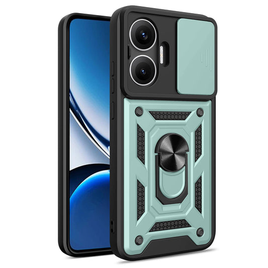 Xiaomi Turbo 4 Pro Sliding Camera Cover Magnetic Ring Stand Shockproof TPU + PC Protective Phone Case