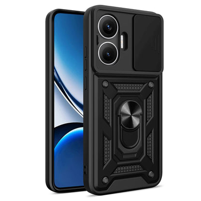 Xiaomi Turbo 4 Pro Sliding Camera Cover Magnetic Ring Stand Shockproof TPU + PC Protective Phone Case