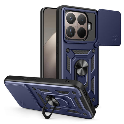 Xiaomi 15T Pro Sliding Camera Cover Magnetic Ring Stand Shockproof TPU + PC Protective Phone Case