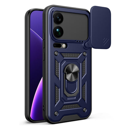 Xiaomi 17 Pro Max Sliding Camera Cover Magnetic Ring Stand Shockproof TPU + PC Protective Phone Case