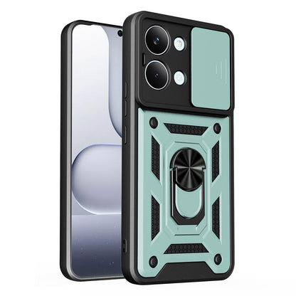 Xiaomi Poco X8 Pro Max 5G Sliding Camera Cover Magnetic Ring Stand Shockproof TPU + PC Protective Phone Case
