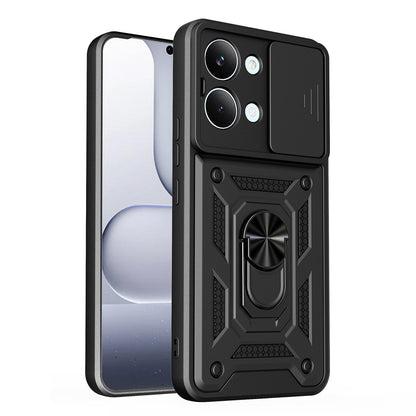 Xiaomi Poco X8 Pro Max 5G Sliding Camera Cover Magnetic Ring Stand Shockproof TPU + PC Protective Phone Case