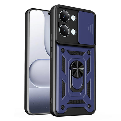 Xiaomi Poco X8 Pro Max 5G Sliding Camera Cover Magnetic Ring Stand Shockproof TPU + PC Protective Phone Case