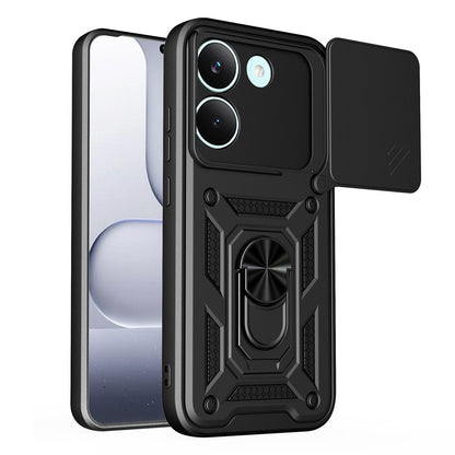 Xiaomi Poco X8 Pro 5G Sliding Camera Cover Magnetic Ring Stand Shockproof TPU + PC Protective Phone Case