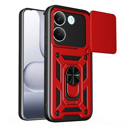 Xiaomi Poco X8 Pro 5G Sliding Camera Cover Magnetic Ring Stand Shockproof TPU + PC Protective Phone Case