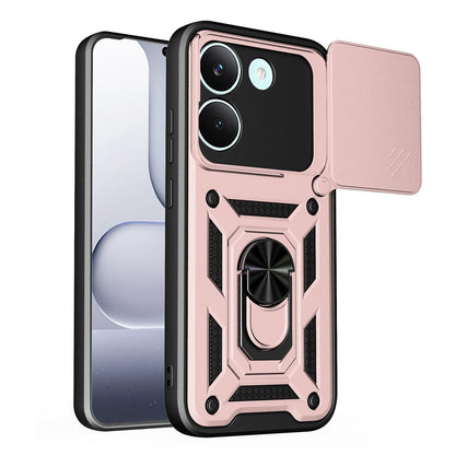Xiaomi Poco X8 Pro 5G Sliding Camera Cover Magnetic Ring Stand Shockproof TPU + PC Protective Phone Case