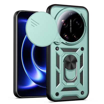 Xiaomi 17 Ultra Sliding Camera Cover Magnetic Ring Stand Shockproof TPU + PC Protective Phone Case