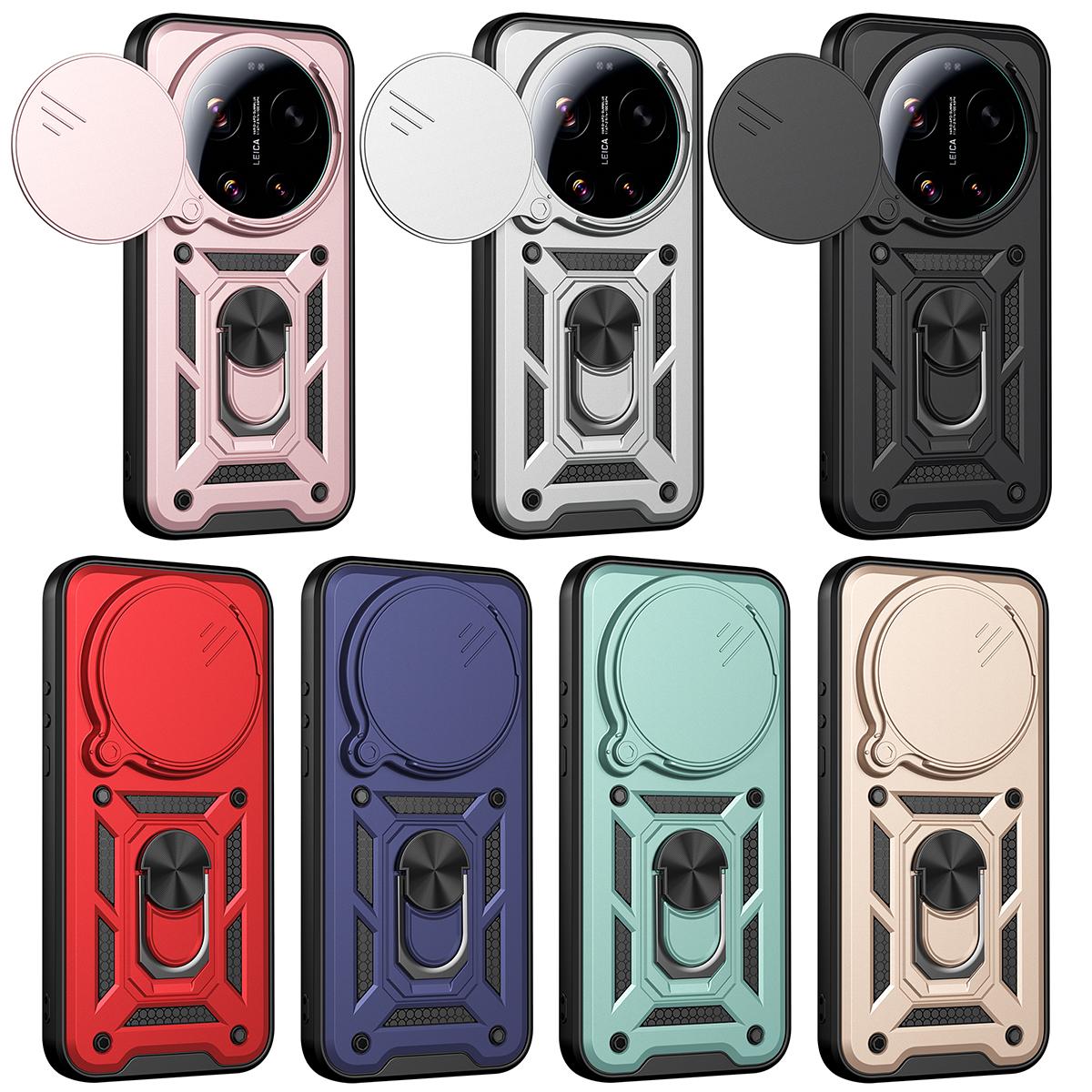 Xiaomi 17 Ultra Sliding Camera Cover Magnetic Ring Stand Shockproof TPU + PC Protective Phone Case