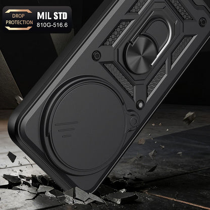 Xiaomi 17 Ultra Sliding Camera Cover Magnetic Ring Stand Shockproof TPU + PC Protective Phone Case